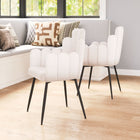 Zuo - Noosa Chaise de salle à manger - Ivoire - Ensemble de 2-Supporte jusqu'à 330 lb