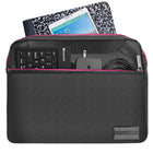 Vangoddy - Sac bandoulière élégant pour ordinateur portable 13 pouces - Gris/Rose-Protection efficace. Contre les chocs, les rayures et les petits accidents