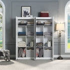 Manhattan Comfort - Hopkins 59,22 po Ensemble Moderne 2 Pièces Armoire de Rangement à 14 Étagères - Blanc-Style de porte à ouverture à 90° avec charnière de porte européenne à fermeture douce