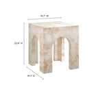 Modway - Valen Carré intérieur - Terrasse extérieure Béton voûté Table d’appoint - Honey Onyx-Béton massif