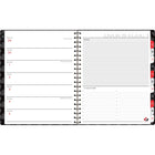 Hilroy - Agenda hebdomadaire/mensuel Hockey Canada 2026-2027, 11 po H x 9 po l, rouge-Un mois sur deux pages avec des blocs quotidiens ouverts et sections de notes hebdomadaires