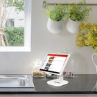 ShoppingAll - Support de Tablette Réglable Court - Blanc-Découpes spéciales sur le support et le fond de la base pour loger les cordons d'alimentation