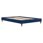 Modway - Harlow Performance Velvet Cadre complet de plate-forme, Marine-Cadre complet de plate-forme