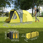 Outsunny - Tente de camping pour 4 personnes-Fenêtres transparentes qui éclairent l'intérieur et offrent de larges vues sur l'extérieur
