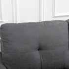 HOMCOM - Canapé sectionnel avec méridienne interchangeable pour chambre - gris foncé-Utilisé comme canapé en L à gauche ou en L à droite grâce à la méridienne réversible 