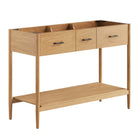 Modway - Zaire 48" compatible double évier Armoire de toilette de salle de bain (lavabo non inclus) - Naturel-MDF et caoutchouc