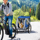 Aosom - Remorque de vélo pour chien, chariot pour animaux, wagon porte-bagages pour vélo, accessoire de voyage avec 3 entrées, grandes roues, blanc-Deux grandes roues arrière de 20 po, offrent une conduite en douceur et sont adaptées au tout-terrain 