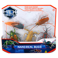 Hex Bots - Ensemble de 5 insectes réalistes-HEX BOTS NANO BUGS : Observez ces faux insectes rampants autonomes qui utilisent la technologie de vibration pour explorer les moindres recoins. Avec une cigale, un cafard, un scarabée japonais, une nèpe et un réduve.
