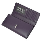 Club Rochelier - Portefeuille pochette pour femme avec chéquier et soufflet - Prune-1 poche extérieure zippée