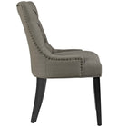 Modway - Regent Touffe Tissu Chaise à manger - Granite-Rembourrage en mousse dense