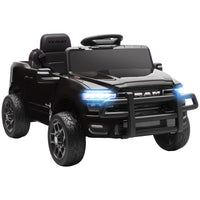 Qaba - Voiture électrique pour enfants sous licence Dodge RAM 3500 12V - noir-Dodge RAM 3500 sous licence pour le plaisir et l'aventure des enfants 