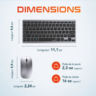 Delton - Ensemble clavier et souris sans fil portable/de voyage/compact N35 - argent-Elle est équipée d'un voyant d'autonomie pratique qui vous évite d'être pris au dépourvu par une batterie faible lors de tâches importantes.