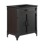 Modway - Steamforge 30" Vanette de salle de bain - Noir noir-Meuble de salle de bain industrielle moderne