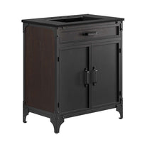 Modway - Steamforge 30" Vanette de salle de bain - Noir noir-Meuble de salle de bain industrielle moderne