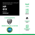 CIG - Cartouche de toner C8061X HP 61X remise à neuf - rendement élevé - noir- Écologique : Remanufacturé à partir d'une cartouche HP originale recyclée