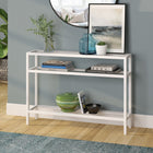 Hudson&Canal - Console Sivil 42" L - Blanc-Nettoyer avec un chiffon doux et sec, sans produits chimiques agressifs ni produits de nettoyage abrasifs