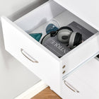 HOMCOM - Bureau d'ordinateur avec rangement - 47,25 po L x 19,25 po l x 28,25 po H - blanc-Au style moderne et épuré, ce bureau convient parfaitement aux dortoirs ou aux bureaux à domicile 