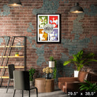 Beatles Pop Art Collage With Platinum LP - Impression encadree - 29" x 38"-Sous licence officielle music memorabilia