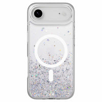 SwitchEasy - Étui Starfield 3D MagSafe Transparent pour iPhone 17 Air - Transparent-Effet visuel éblouissant : utilise la technologie de colle sous vide, une feuille d'argent et une poudre brillante pour créer un effet visuel dimensionnel 3D