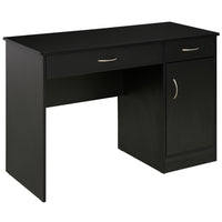 HOMCOM - Bureau d'ordinateur avec tiroirs de rangement - 43,25 po L x 19 po l x 29,75 po H - noir-Un design simple et élégant convient à la plupart des décorations