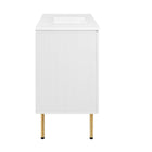 Modway - Chaucer 48" Vanité de salle de bain à un seul lavabo - Blanc blanc-Stratifié à grain de bois