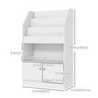 Qaba - Organisateur de rangement pour jouets, étagère pour livres pour enfants, chambre, crèche - blanc-Sécurité renforcée grâce à un dispositif anti-basculement  
