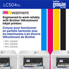 Brother - LC504XLCS Cartouche d’encre cyan authentique à haut rendement-Compatible avec l’imprimante INKvestment de Brother suivante : MFC-J1365DW