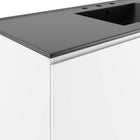 Modway - Bryn Fixation murale de 48" Vanette de salle de bain - Blanc Noir-Assemblée requise