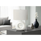 Monarch Specialties - Luminaire - 24 po H Lampe De Table - Céramique Blanche - Abat-Jour Ivoire / Crème - Contemporain - Moderne-Un interrupteur rotatif marche/arrêt pratique permet de faire fonctionner une ampoule de 100 W (non incluse) pour éclairer instantanément un salon, un bureau ou une chambre