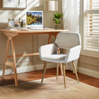 Homy Casa - Ensemble de 2 chaises pour visiteurs de bureau - Tissu beige-Style minimaliste qui s'intègre à tout décor moderne ou transitionnel.