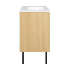 Modway - Chaucer 36" Vanette de salle de bain - Oak White-Stratifié à grain de bois