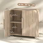 HOMCOM - Buffet moderne 31,5 po avec porte à fermeture douce - bois naturel-Comprend une étagère réglable sur trois niveaux pour personnaliser facilement votre espace de rangement