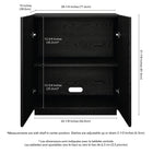 Hudson&Canal - Meuble d'appoint rectangulaire cannelé Molly - 28 po l - Grain noir-Caractéristiques assemblage facile