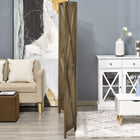 HOMCOM séparateur de pièce autoportant à 4 panneaux pour chambre et bureau - brun-Matériau : Bois de paulownia 
