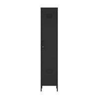 Manhattan Comfort - Armoire de rangement individuelle moderne Naomi 15 po avec casier - Noir-Armoire de rangement simple moderne style casier parfaite pour une utilisation dans le garage