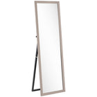 HOMCOM - Miroir corporel avec cadre - 21 po l x 64 po H - argenté-La taille généreuse de 64 po x 21 po (162,5 x 53,3 cm) offre une vue complète de la tête aux pieds 