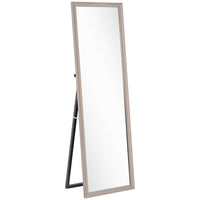HOMCOM - Miroir corporel avec cadre - 21 po l x 64 po H - argenté-La taille généreuse de 64 po x 21 po (162,5 x 53,3 cm) offre une vue complète de la tête aux pieds 