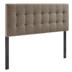 Modway - Lily Rembourré Tête de lit Queen size, Taupe-Tissu d’ameublement