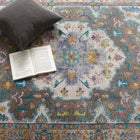 Modway - Success Médaillon vintage floral vieilli Anisah Tapis de 5 pi l x 8 pi L - Gris ivoire Jaune Orange-Protégez les planchers contre le passage des piétons / du mobilier