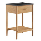 Modway - Zaire 24" Vanette de salle de bain - Noir naturel-MDF et caoutchouc