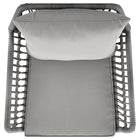 Manhattan Comfort - Ensemble de conversation moderne Portofino pour patio, 4 personnes avec table basse - Gris - Ensemble de 4-27,95 po L x 49,61 po l x 29,53 po H