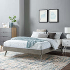 Modway - Margo Bois Cadre de lit plateforme Queen, Gris-Assemblée requise