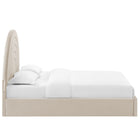 Modway - Solana Arqué Performance Velvet Lit plateforme Queen, Amande-Base du socle