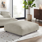 Modway - Solace Modulaire Tissu rembourré Ottoman - Lin-Rembourrage en mousse dense