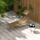 Outsunny - Chaise longue d’extérieur - chaise longue pliante réglable - beige-Position de détente réglable sur 4 niveaux pour un confort maximal