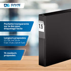 Davis Group Super économie, Reliure à anneaux ronds 1.5  po, paquet de 6 – Noir-Anneau Rond, Non-Verrouillage