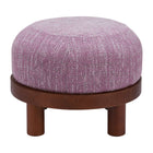 Zuo - Gome Pouf Wisteria - Violet-Pieds en caoutchouc aidant à protéger les surfaces de plancher