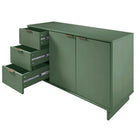 Manhattan Comfort - Buffet moderne Granville 140 cm - Vert sauge-Base de balai moderne ouverte avec pieds latéraux ajoutant un design mode sans couture et de la durabilité