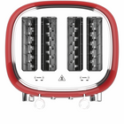 Salton - grille pain numériques NuRetro 4 tranches - cerise cosmique-Ramasse miettes en acier inoxydable amovible qui simplifie le nettoyage et garde les comptoirs propres.