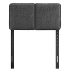 Modway - Lindee Tissu Boucle Tête de lit jumelée, Slate-Pieds en bois